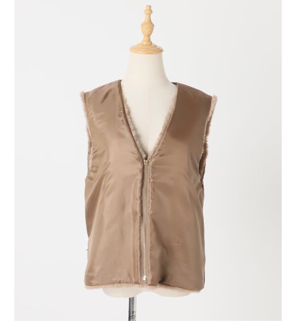 FRAMeWORK「フェイクファーライナーベスト」|ダウンベスト・ベスト|