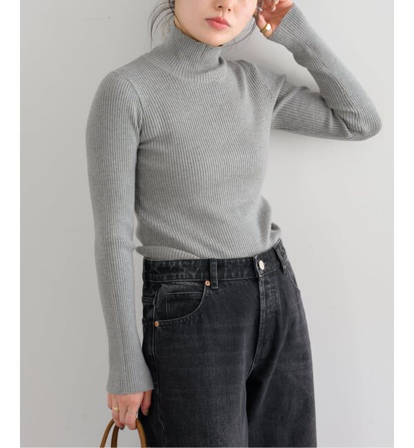 U by SPICK&SPAN「《追加》リブタートルニット」|ニット・セーター|グレーA