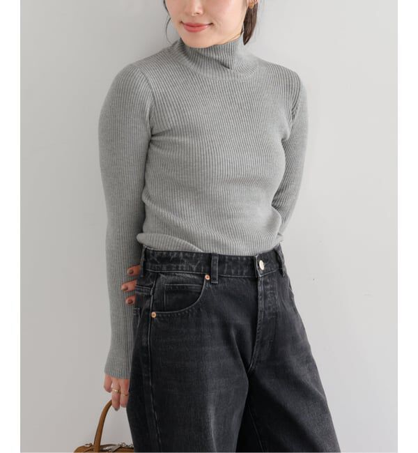 U by SPICK&SPAN「《追加》リブタートルニット」|ニット・セーター|