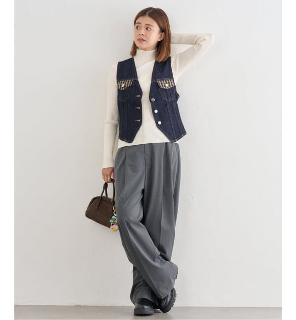 U by SPICK&SPAN「《追加》リブタートルニット」|ニット・セーター|