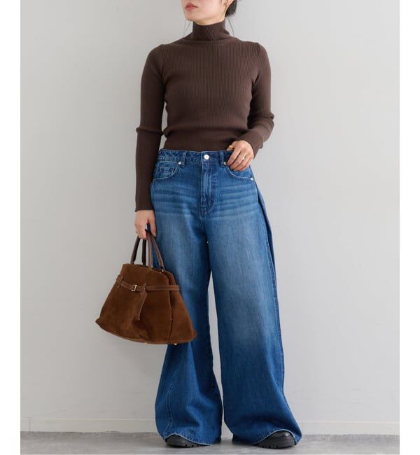 U by SPICK&SPAN「《追加》リブタートルニット」|ニット・セーター|