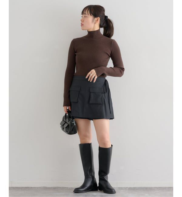 U by SPICK&SPAN「《追加》リブタートルニット」|ニット・セーター|