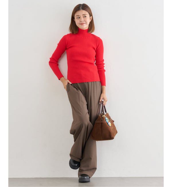 U by SPICK&SPAN「《追加》リブタートルニット」|ニット・セーター|