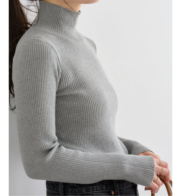 U by SPICK&SPAN「《追加》リブタートルニット」|ニット・セーター|