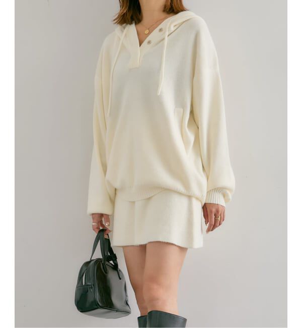 U by SPICK&SPAN「FLUFFYニットミニスカート」|スカート|