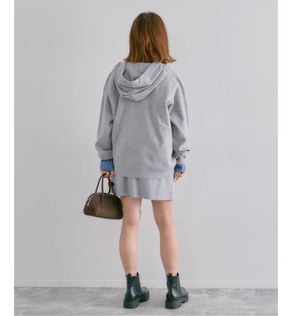 U by SPICK&SPAN「FLUFFYニットミニスカート」|スカート|