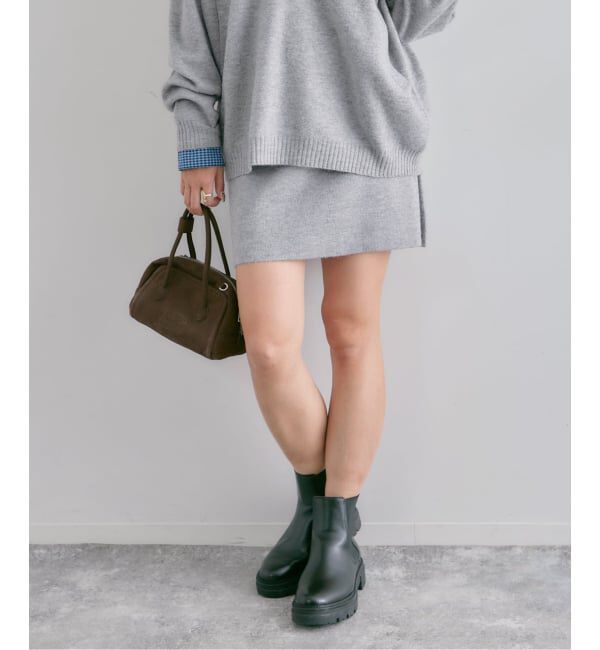 U by SPICK&SPAN「FLUFFYニットミニスカート」|スカート|