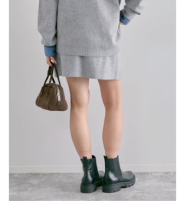 U by SPICK&SPAN「FLUFFYニットミニスカート」|スカート|