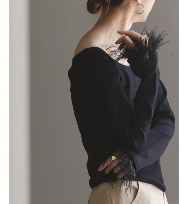 NOBLE「オーストリッチカフスタイトニット」|ニット・セーター|