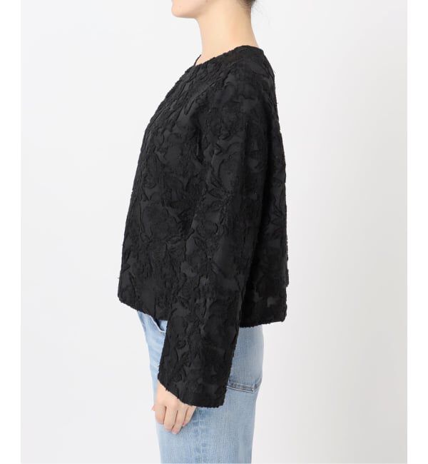 Spick and Span「フラワージャガード クルーネックブラウス」|シャツ・ブラウス|