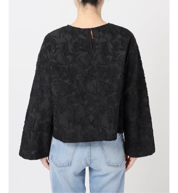 Spick and Span「フラワージャガード クルーネックブラウス」|シャツ・ブラウス|