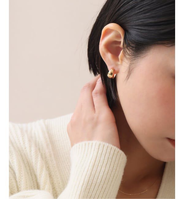 Lilas by Spick&Span「三日月フープピアス K10（両耳）」|ピアス|