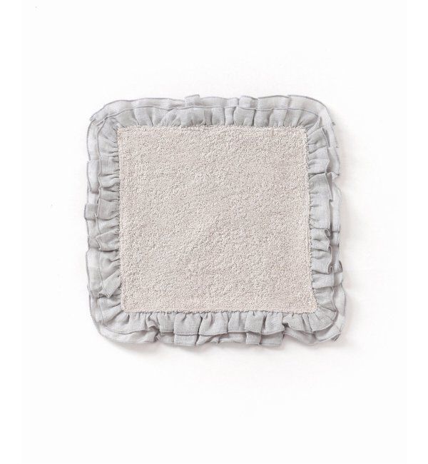  「【BORGO DELLE TOVAGLIE/ボルゴ デレ トヴァーリ】別注フリルミニタオル」|ハンカチ|グレー