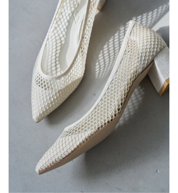 「《追加2》4.5cmポインテッドネットパンプス」|パンプス|
