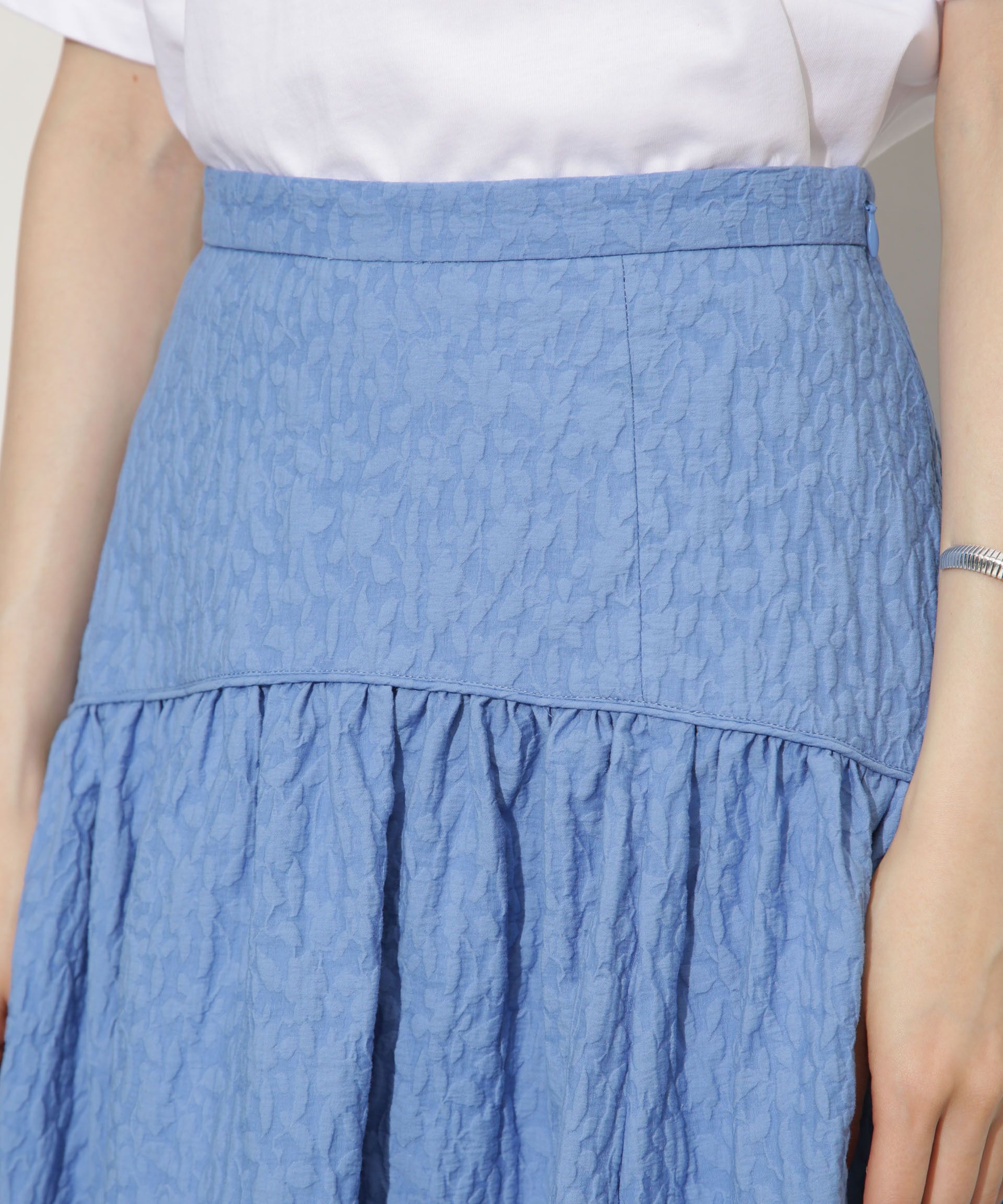 nano･universe「ふくれジャガードボリュームギャザースカート」|スカート|