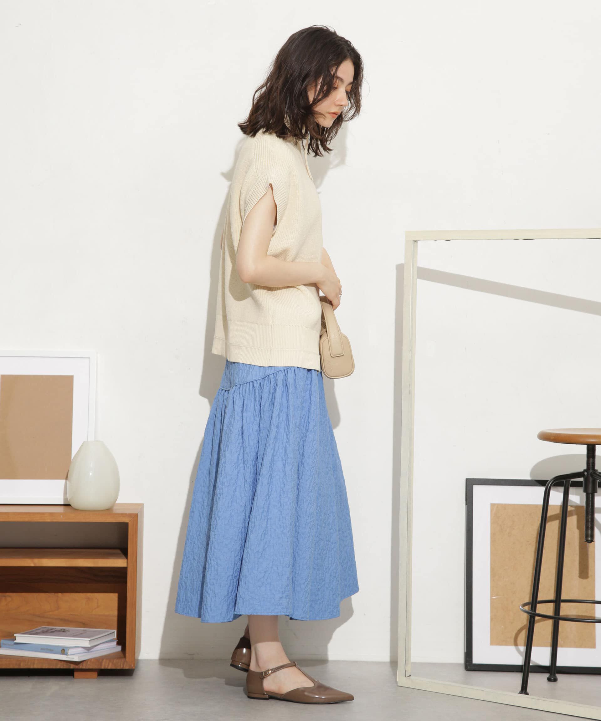 nano･universe「ふくれジャガードボリュームギャザースカート」|スカート|