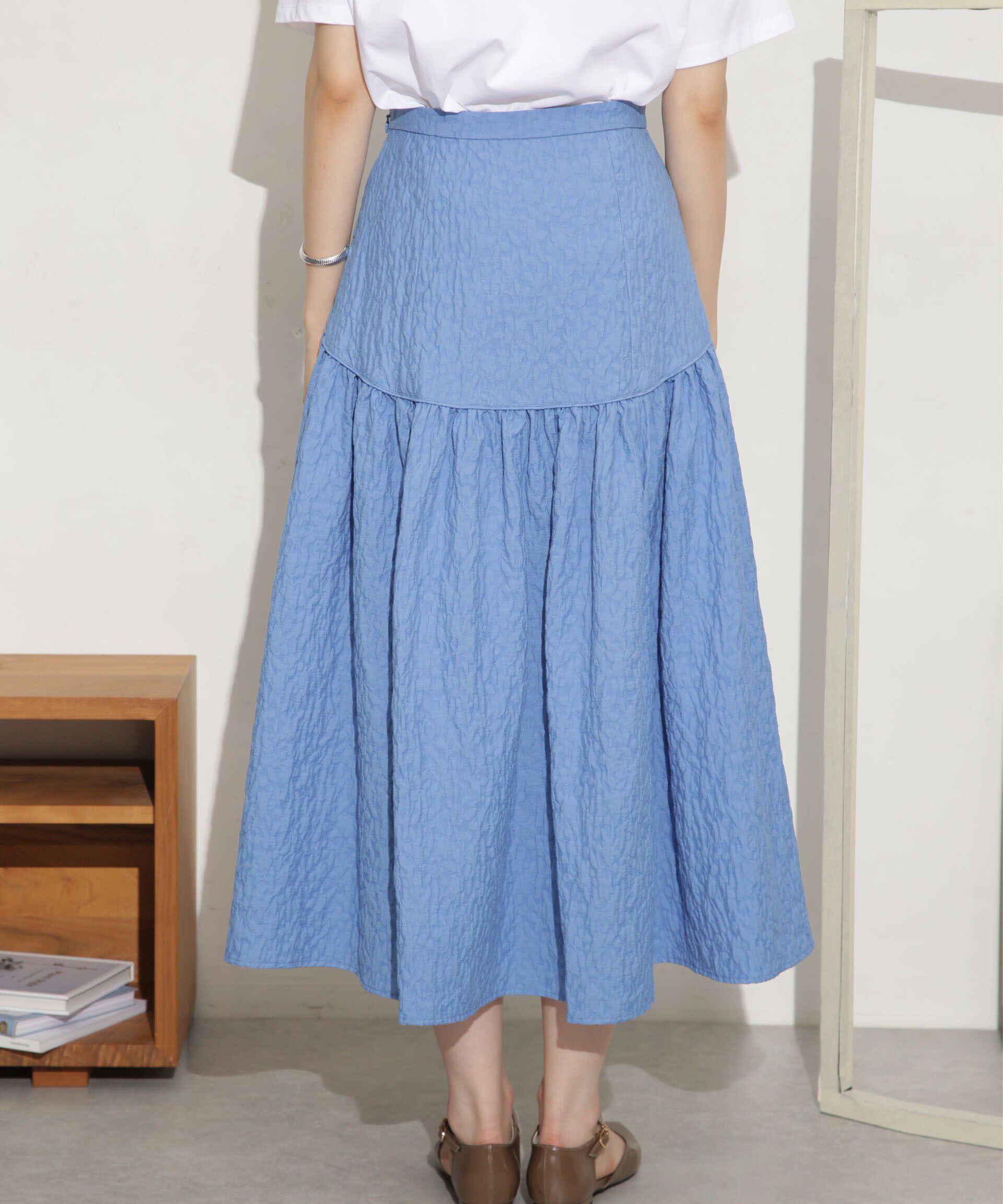 nano･universe「ふくれジャガードボリュームギャザースカート」|スカート|