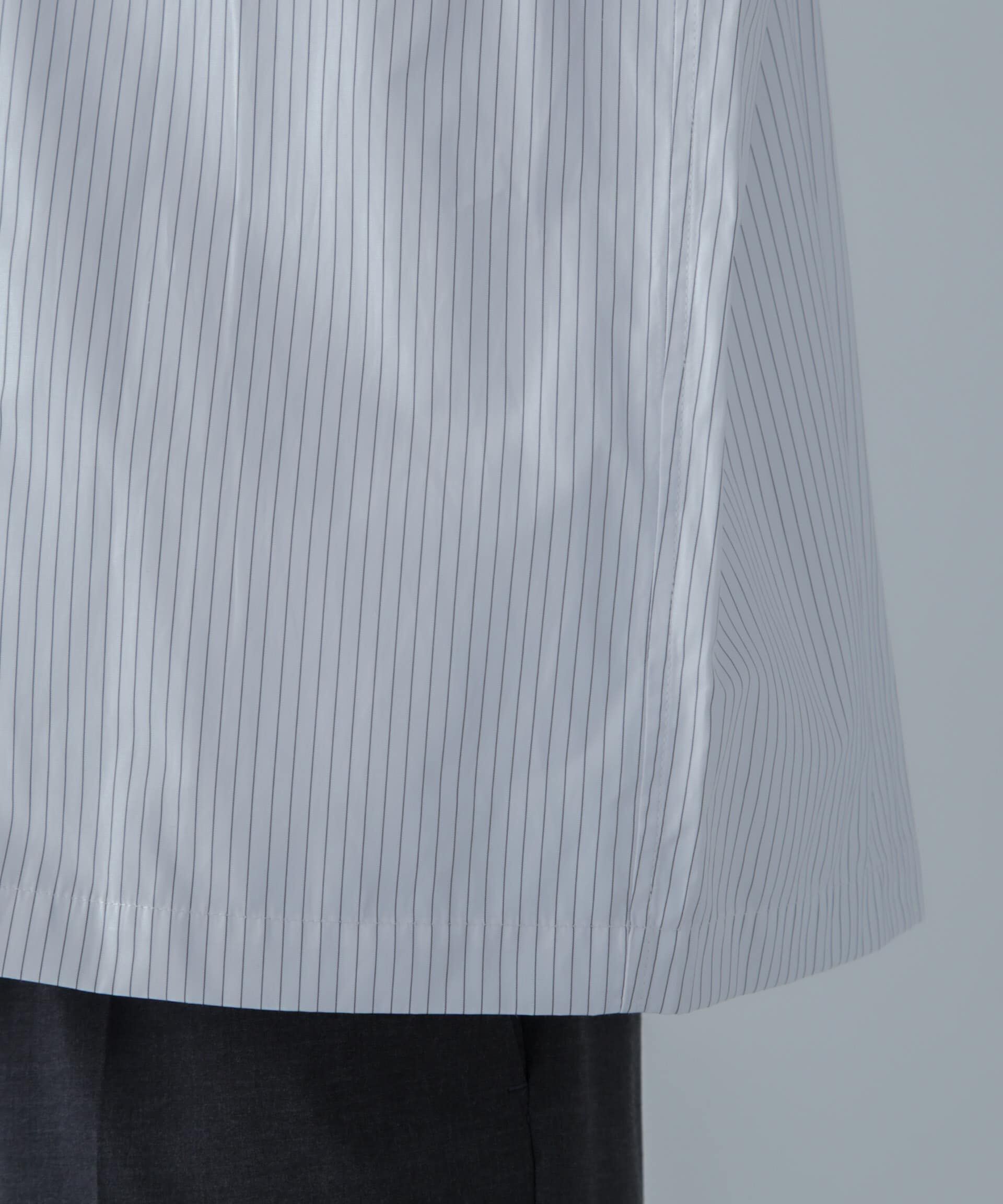 nano･universe「ストライプコンビ ハーフスリーブシャツ」|シャツ・ブラウス|