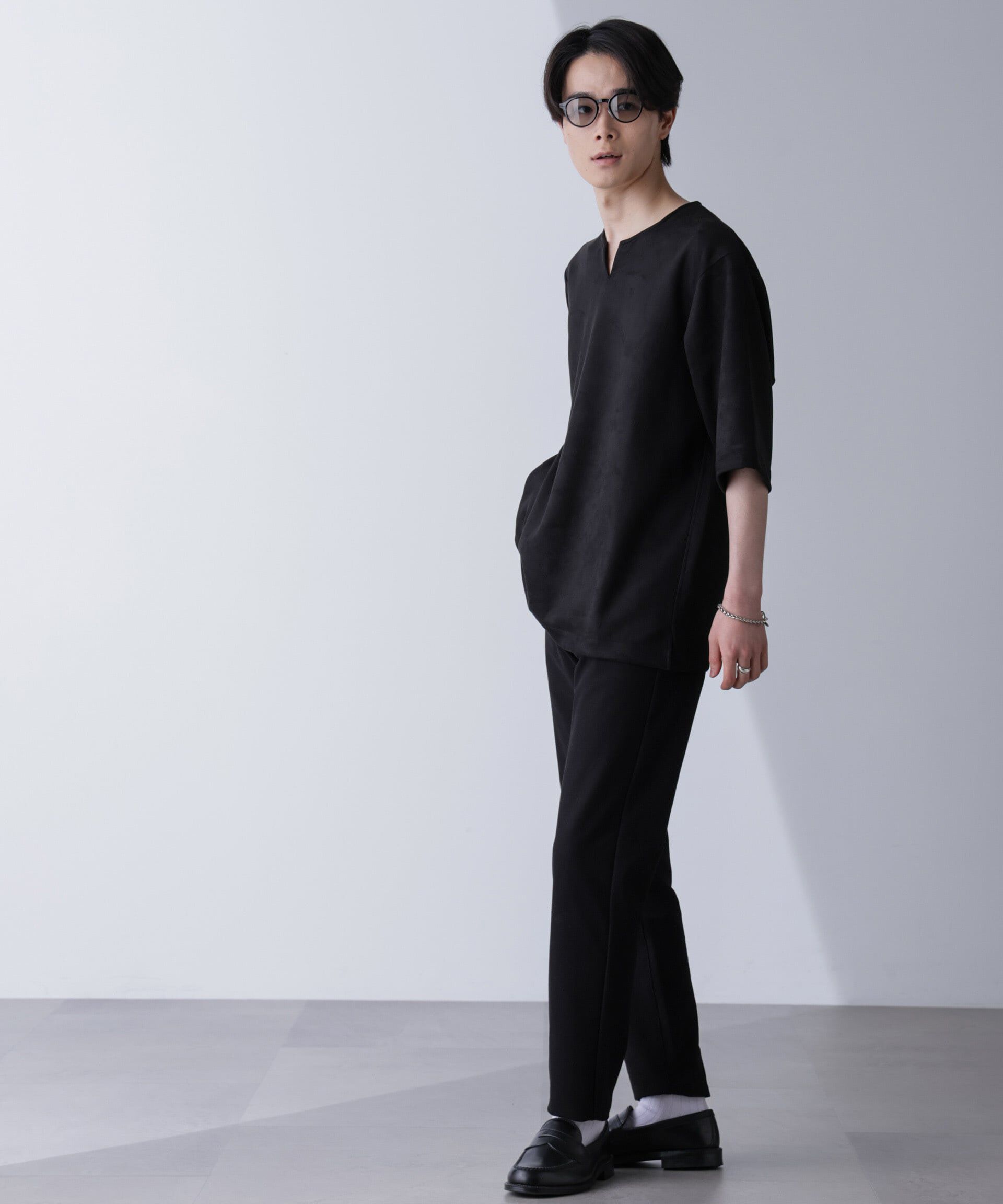 nano･universe「フェイクスエードリラックスTシャツ 半袖」|Tシャツ・カットソー|