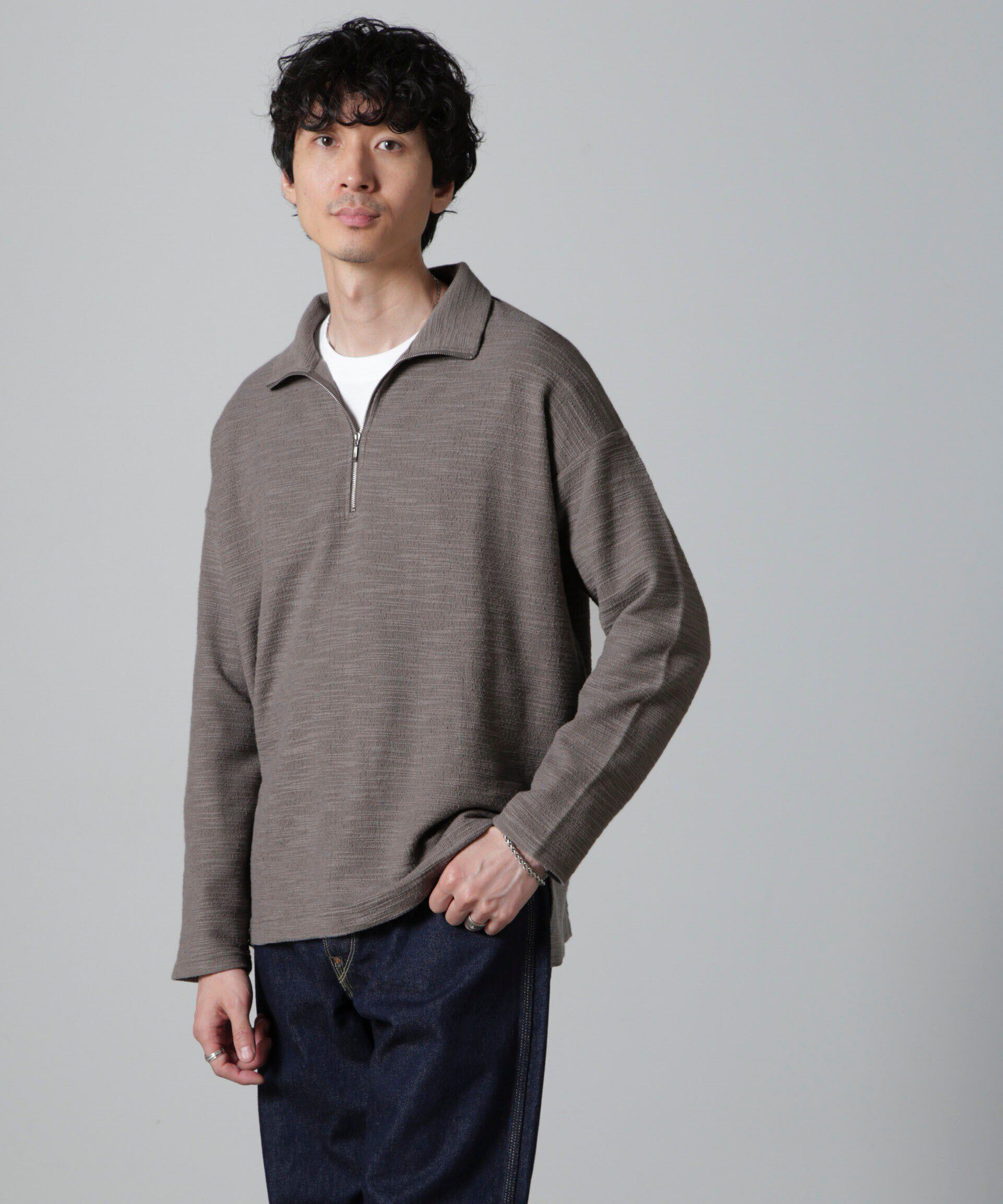 nano･universe「ブークレジャガード ハーフZIP 長袖」|Tシャツ・カットソー|