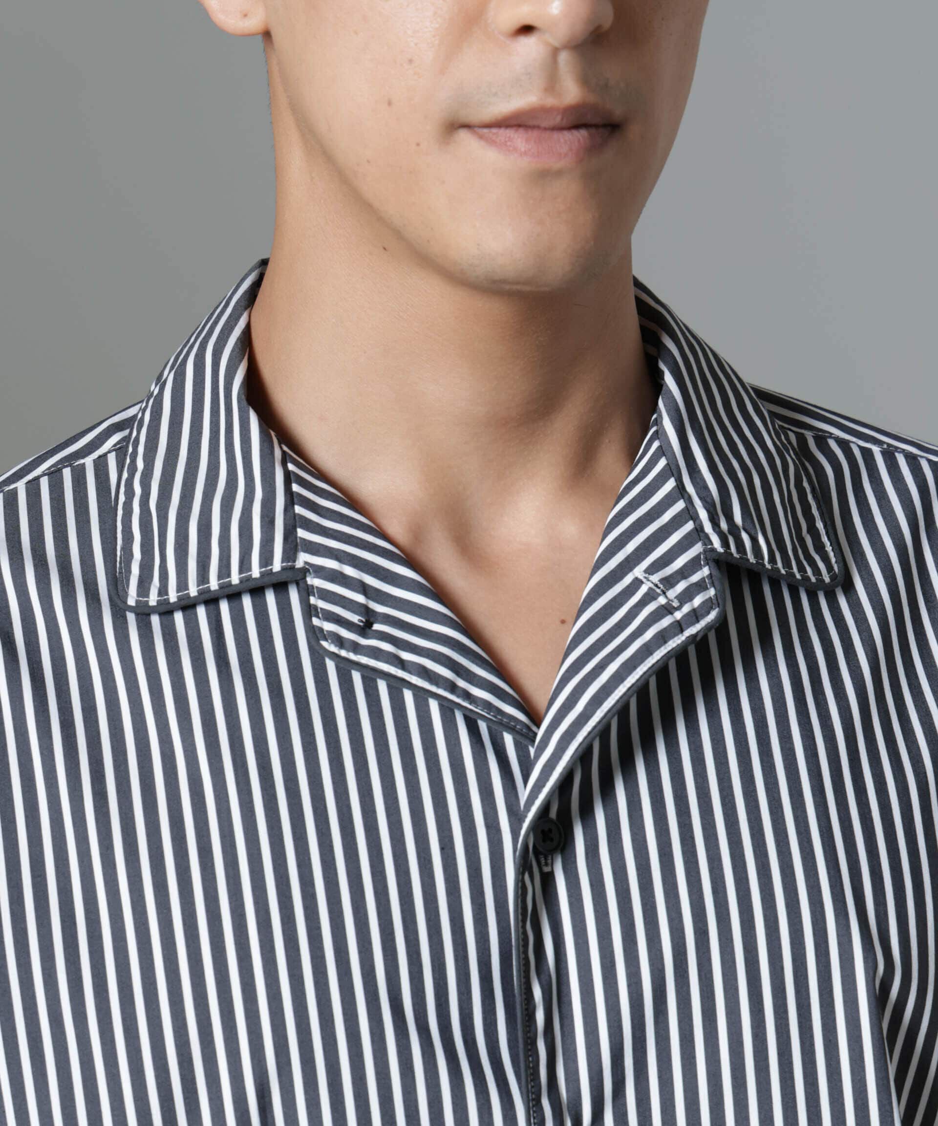 nano･universe「｢NJ/CLUB｣HOMESTOCK ストライプシャツ」|シャツ・ブラウス|