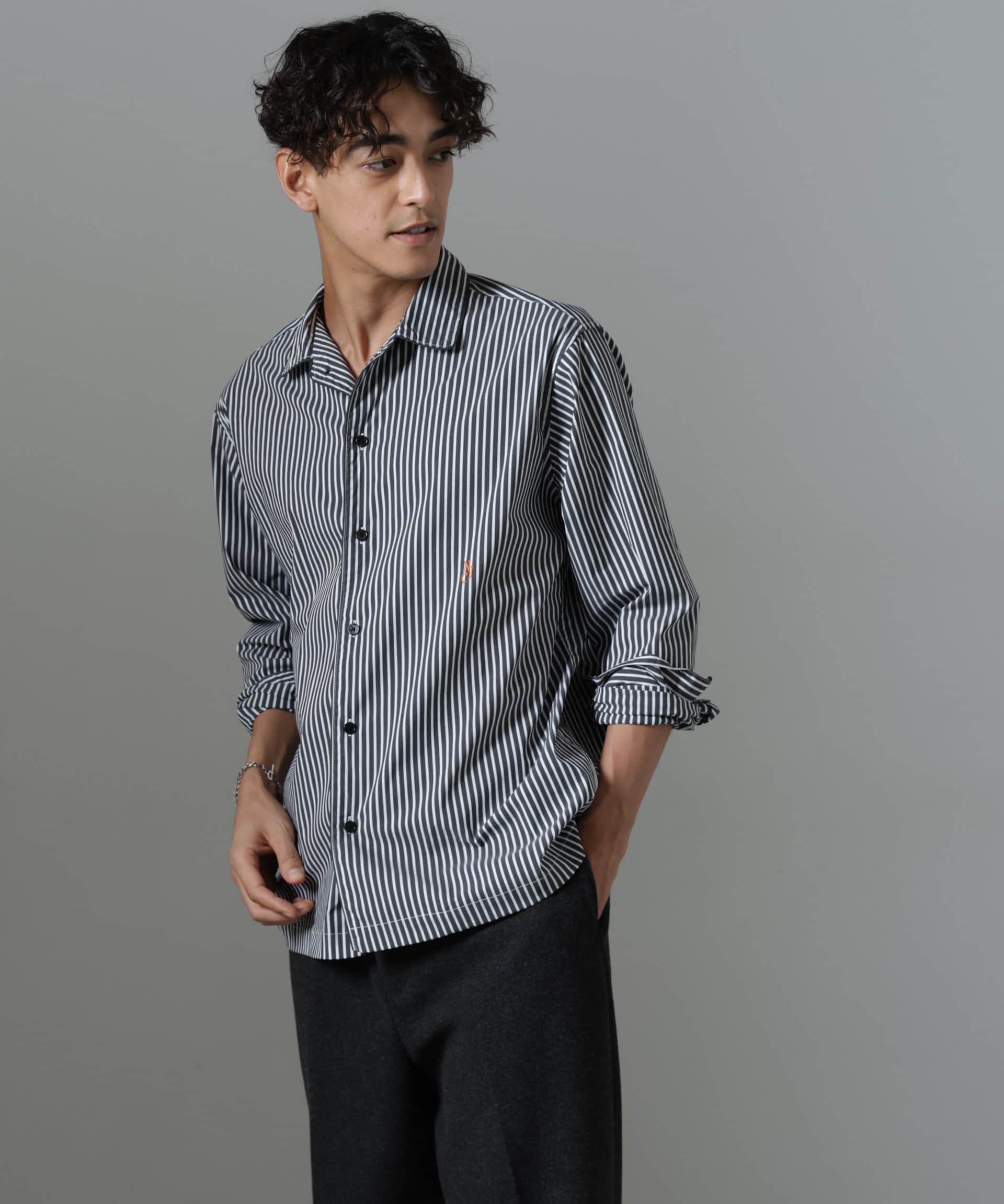 nano･universe「｢NJ/CLUB｣HOMESTOCK ストライプシャツ」|シャツ・ブラウス|