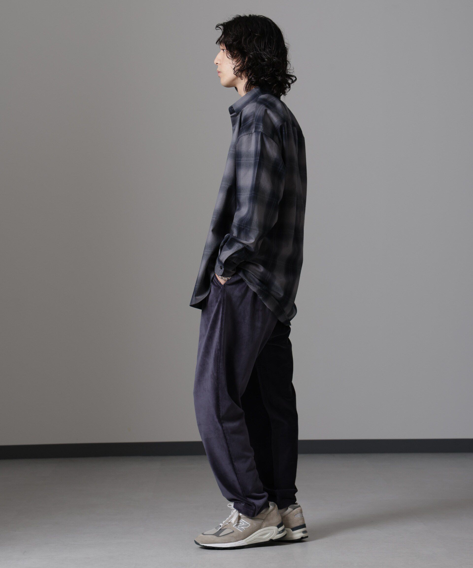 nano･universe「カットコーディロイロングパンツ」|チノ|