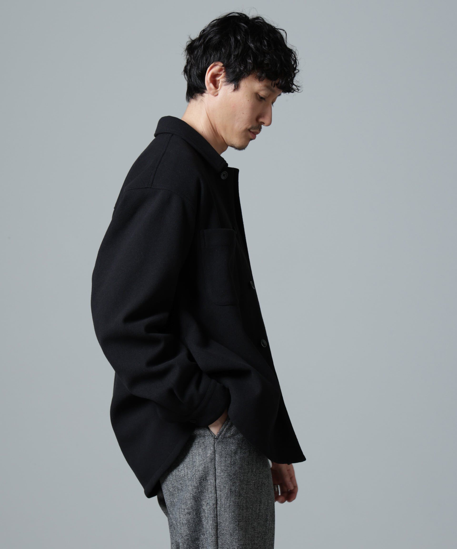 nano･universe「テックメルトン CPOシャツブルゾン」|ブルゾン・スタジャン|