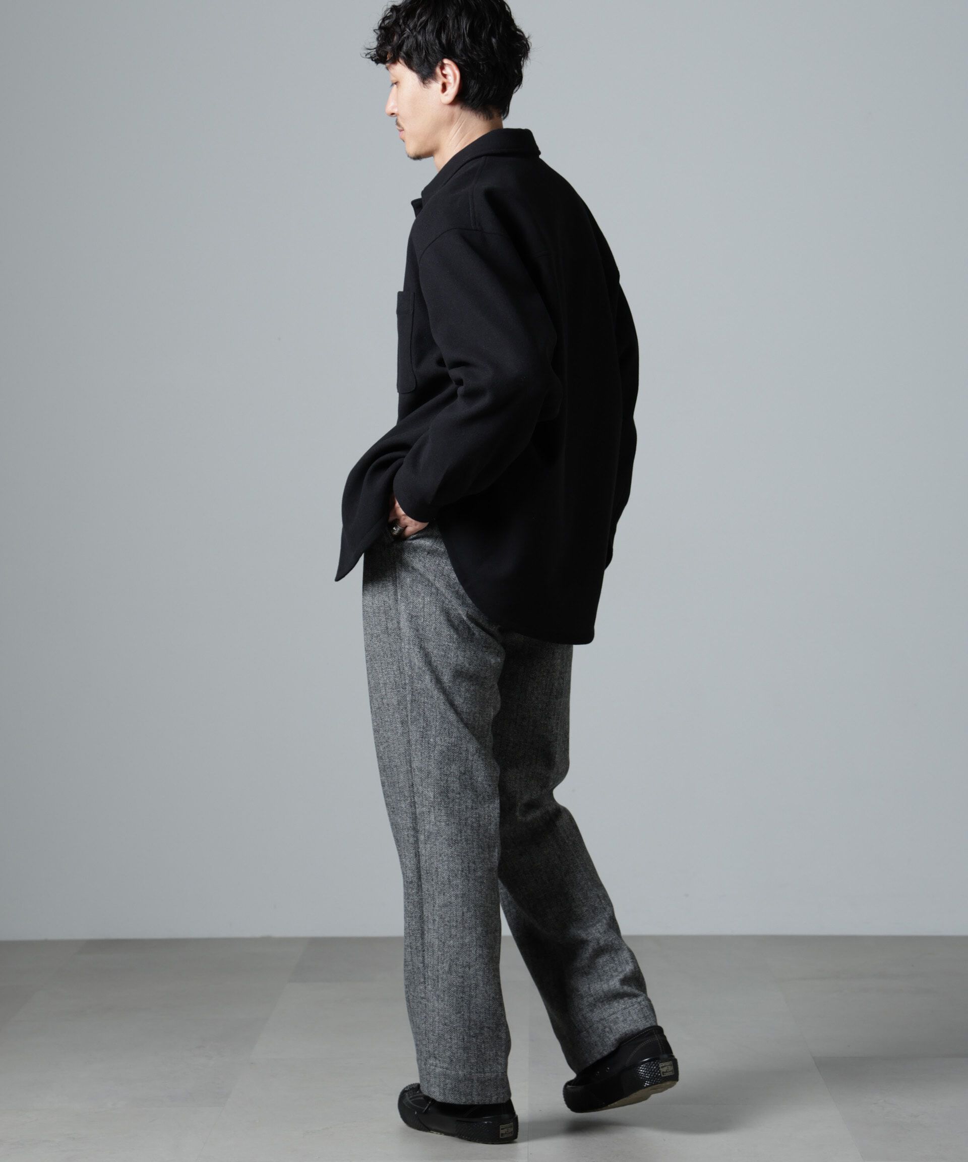 nano･universe「テックメルトン CPOシャツブルゾン」|ブルゾン・スタジャン|