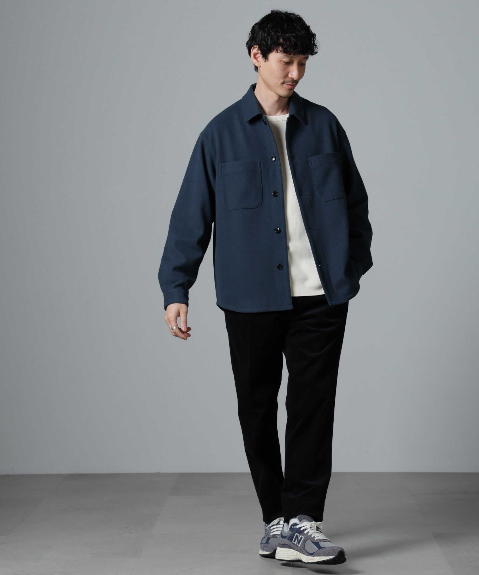 nano･universe「テックメルトン CPOシャツブルゾン」|ブルゾン・スタジャン|