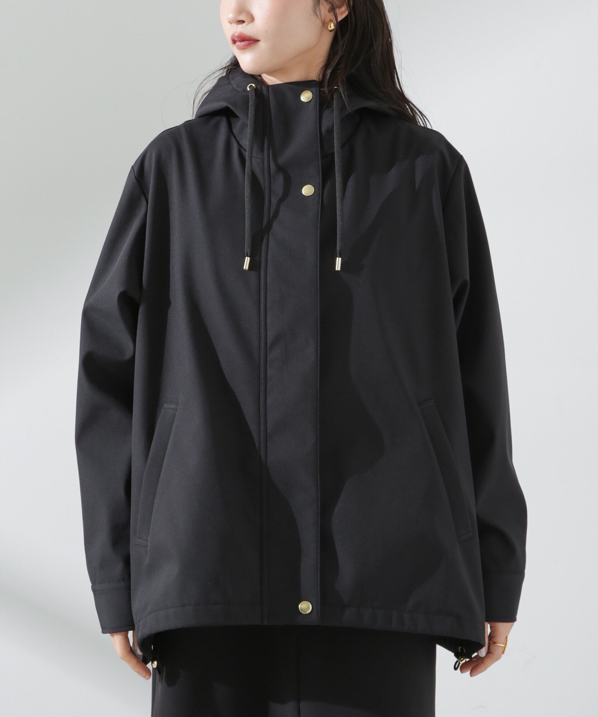 nano･universe「撥水＆花粉ガード フードブルゾン」|ブルゾン・スタジャン|