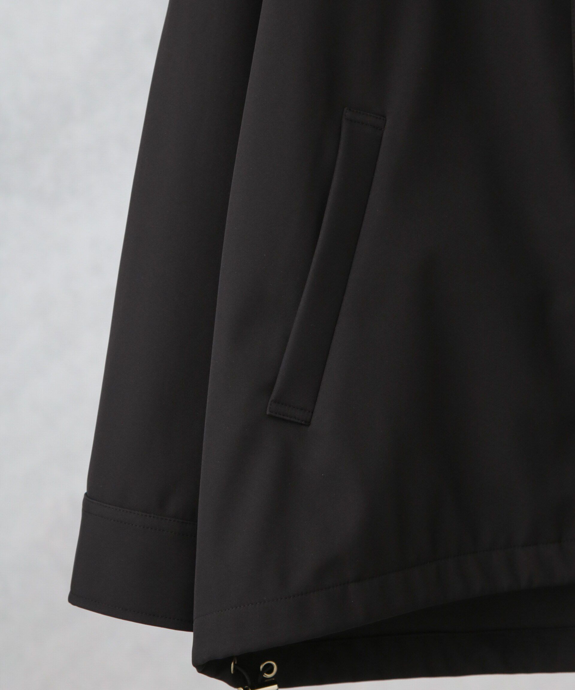 nano･universe「撥水＆花粉ガード フードブルゾン」|ブルゾン・スタジャン|