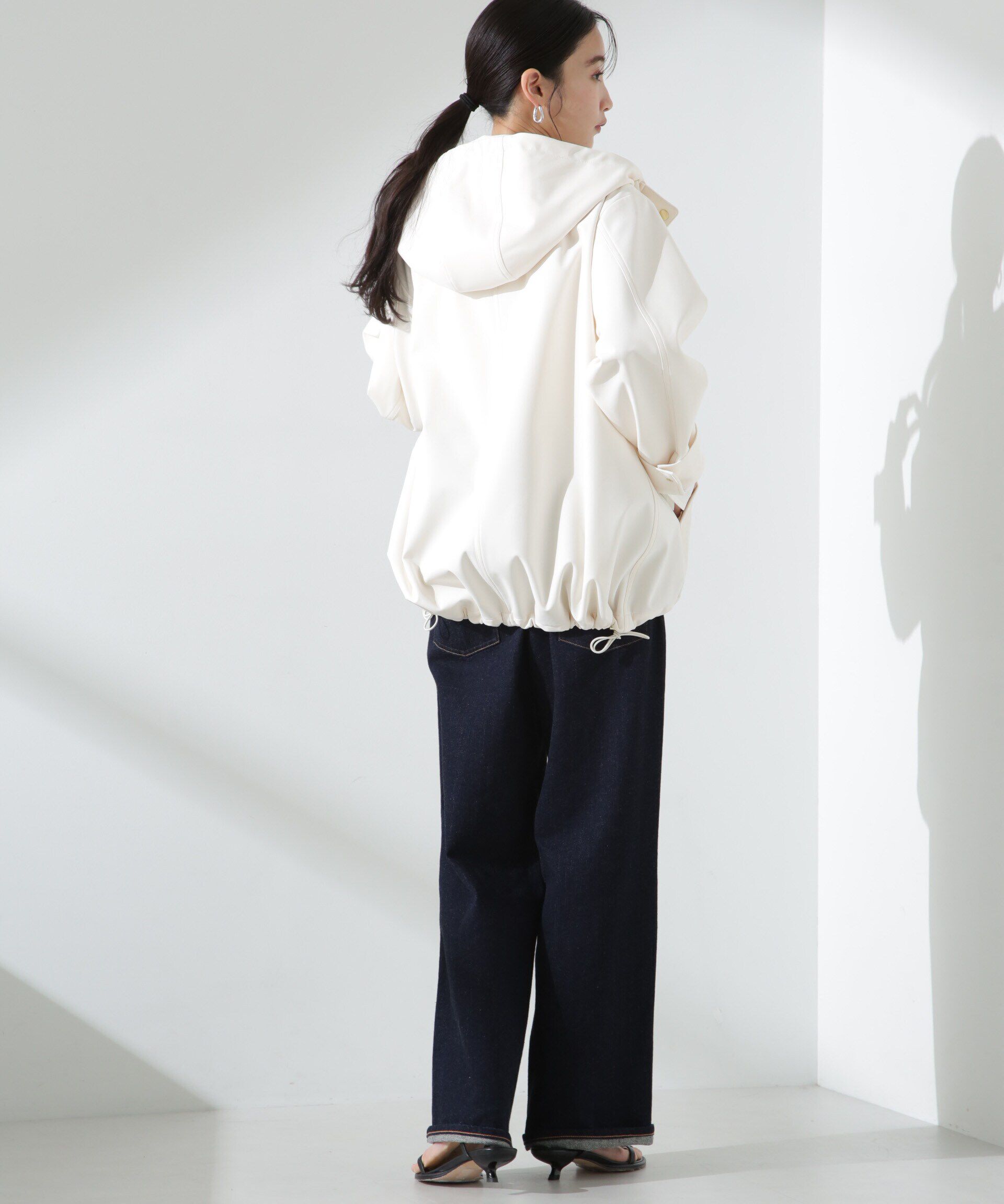 nano･universe「撥水＆花粉ガード フードブルゾン」|ブルゾン・スタジャン|