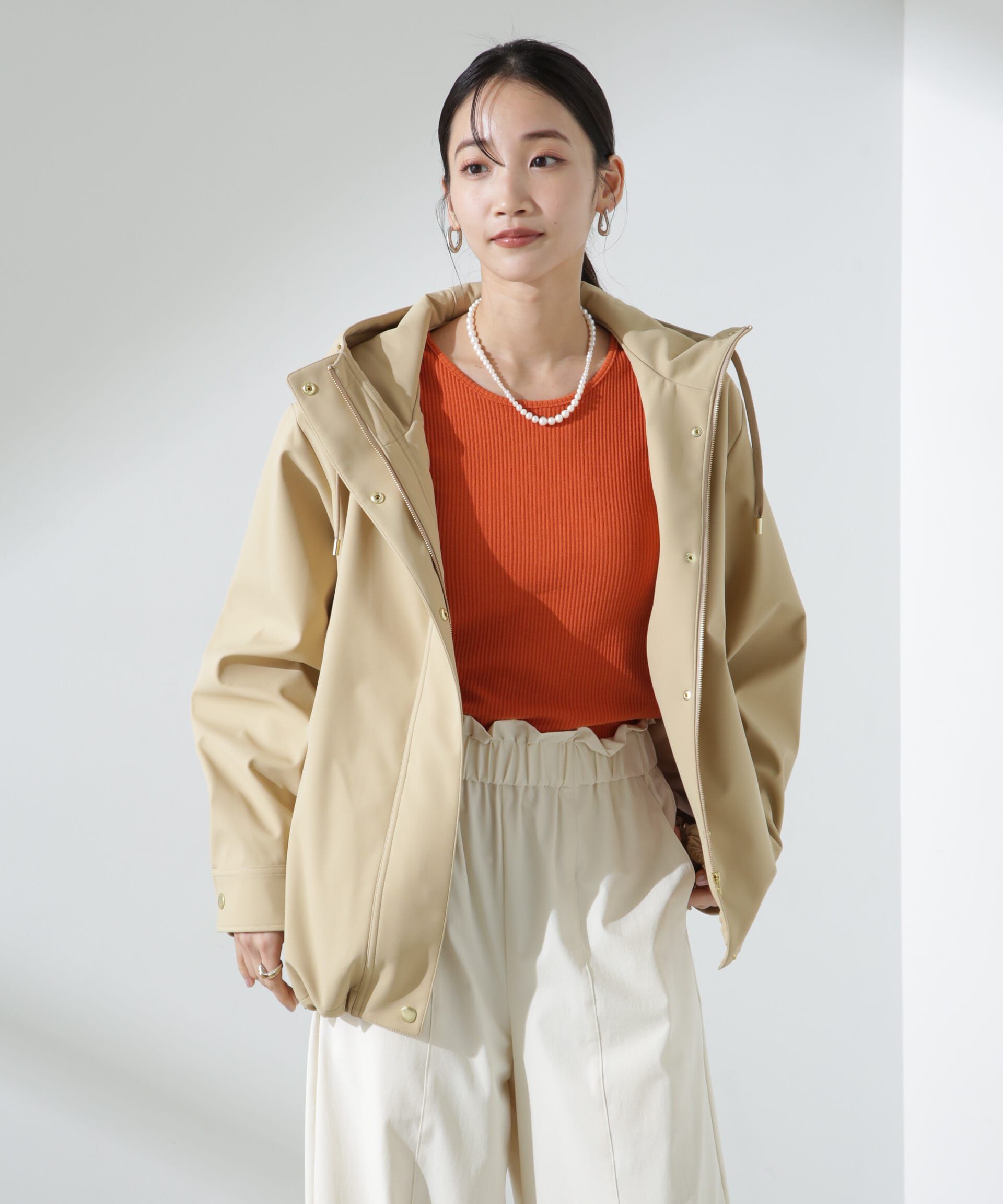 nano･universe「撥水＆花粉ガード フードブルゾン」|ブルゾン・スタジャン|