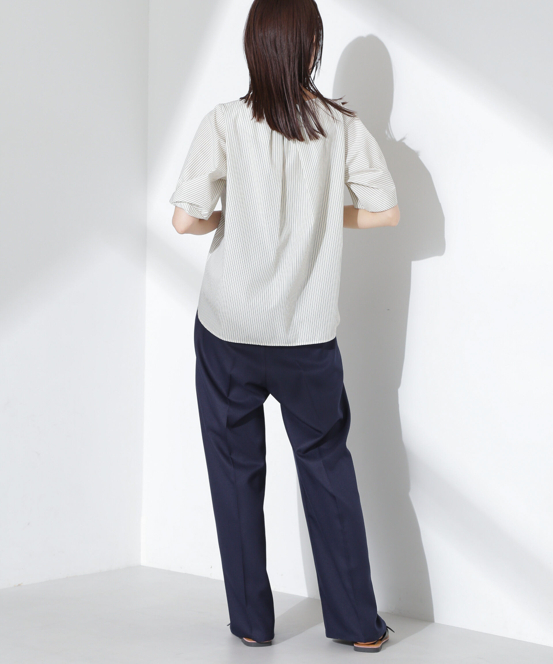 nano･universe「変形スリーブプルオーバーブラウス」|シャツ・ブラウス|