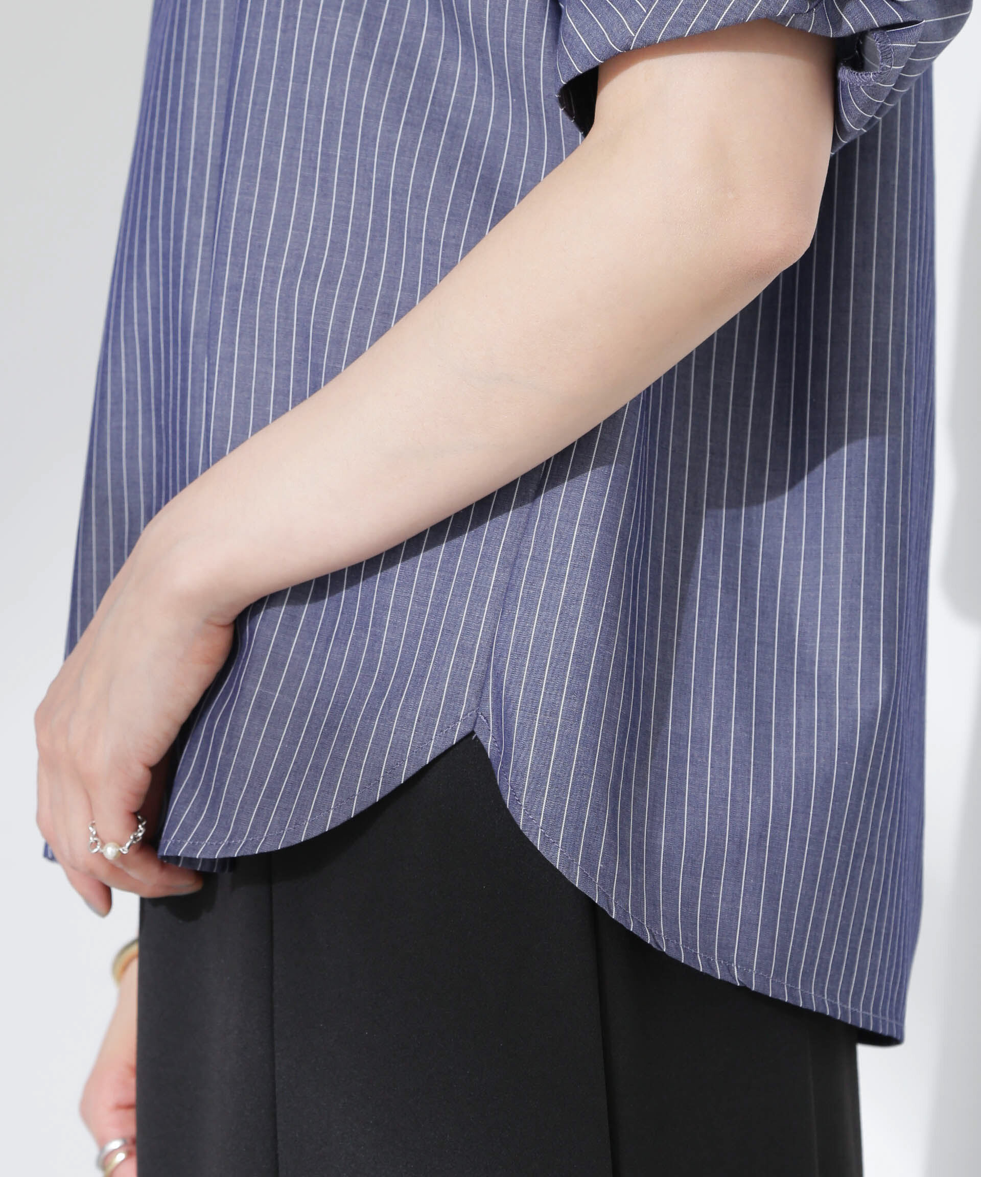 nano･universe「変形スリーブプルオーバーブラウス」|シャツ・ブラウス|