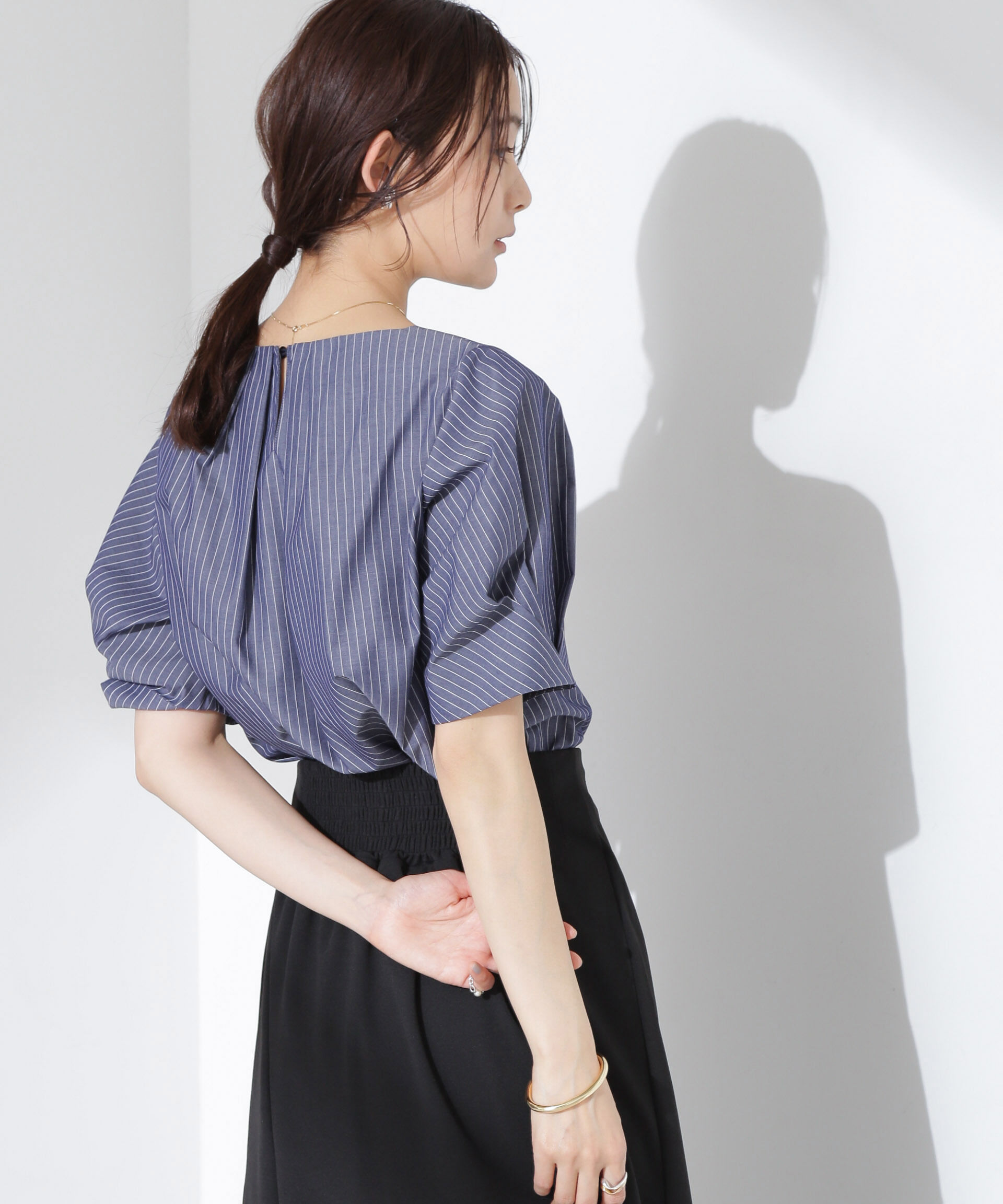 nano･universe「変形スリーブプルオーバーブラウス」|シャツ・ブラウス|