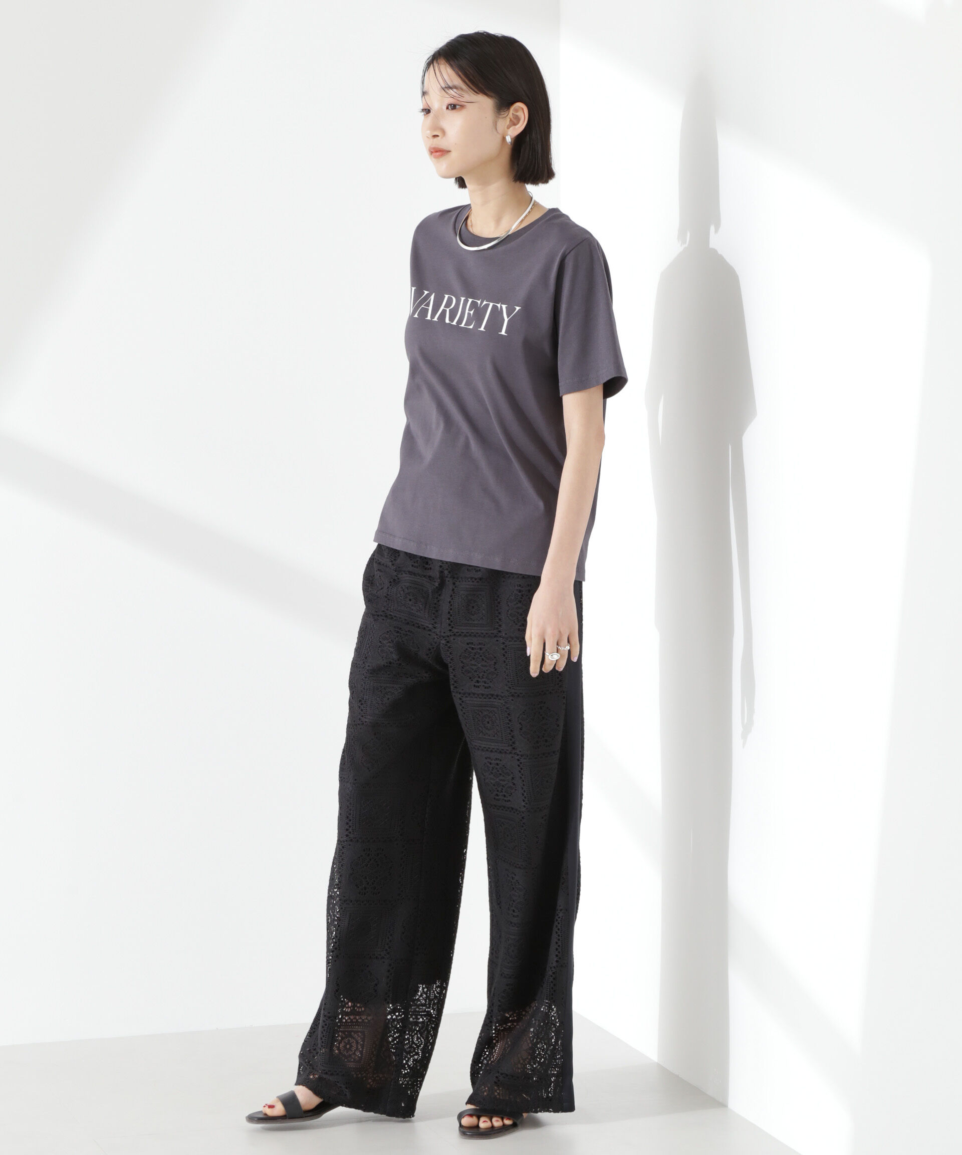 nano･universe「サイド切り替えレースパンツ」|チノ|