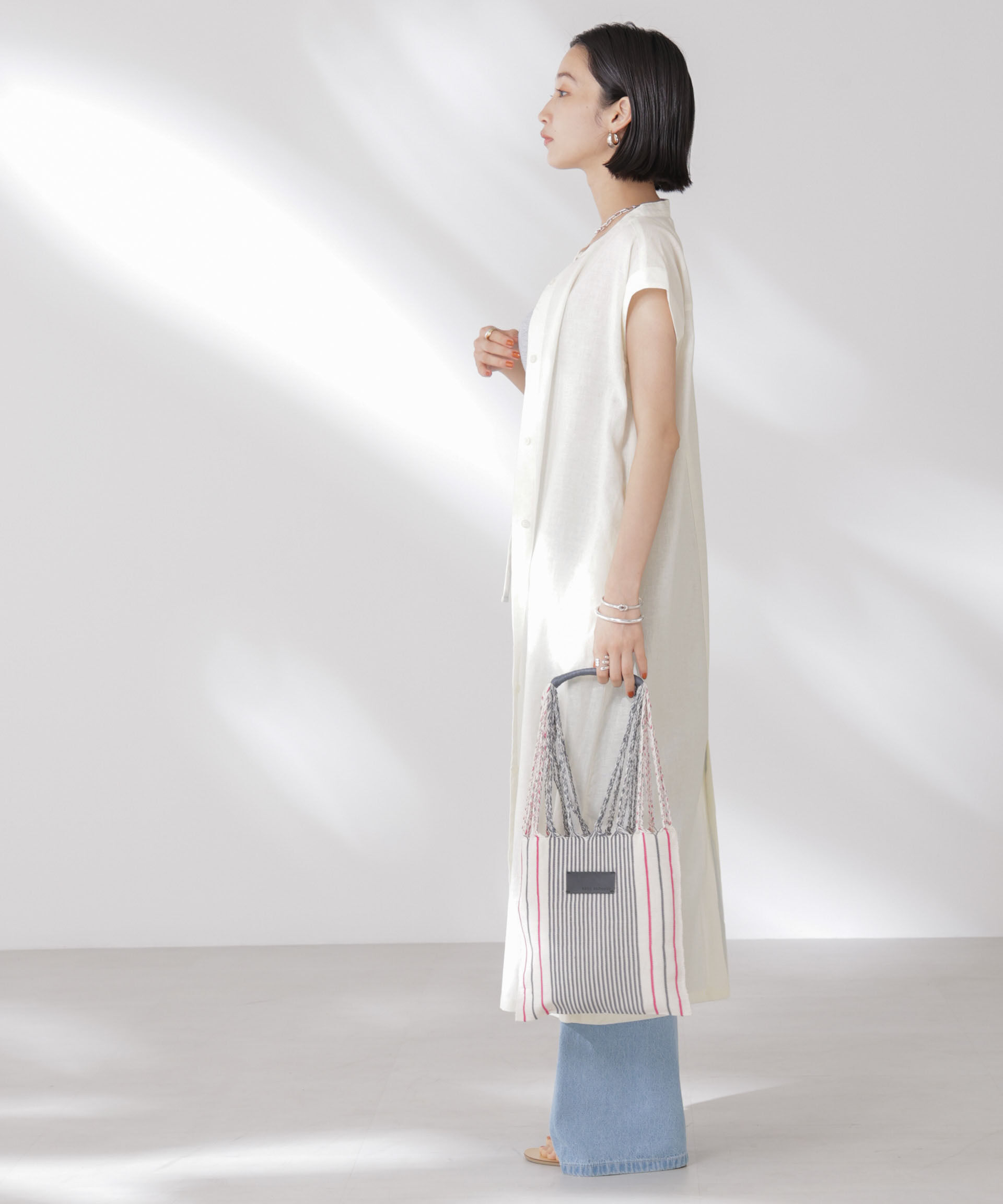 nano･universe「Anti Smell Linen フレンチスリーブワンピース」|ワンピース|