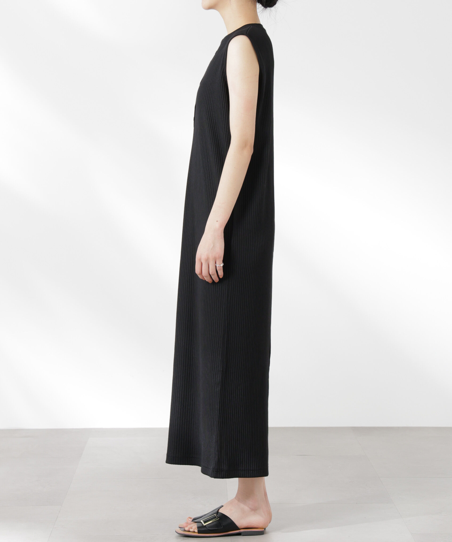 nano･universe「ヘンリーネックドライテレコワンピース」|ワンピース|