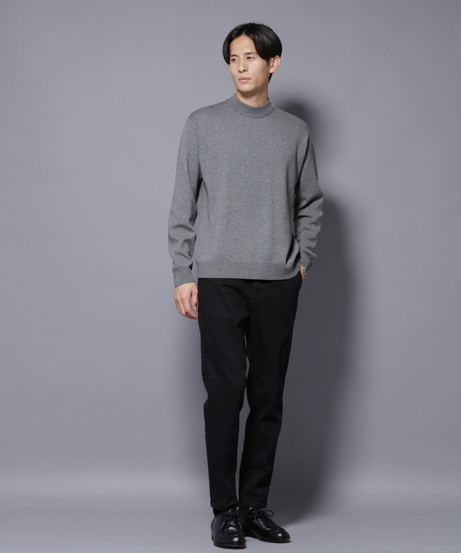 nano･universe「シルク混モックネックニット」|ニット・セーター|