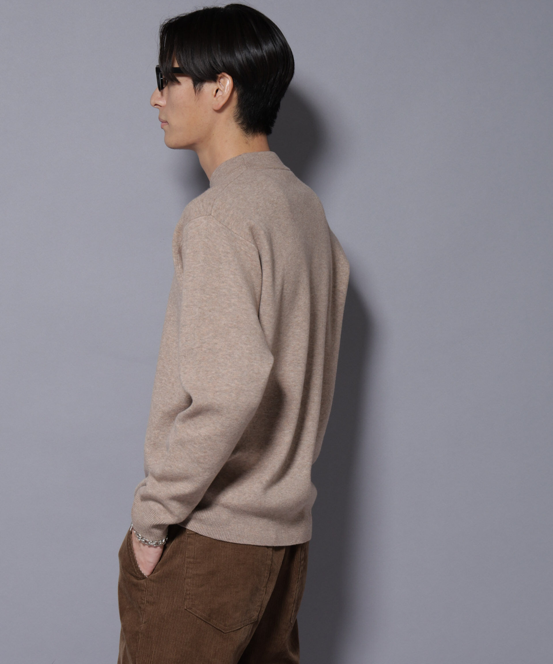 nano･universe「シルク混モックネックニット」|ニット・セーター|