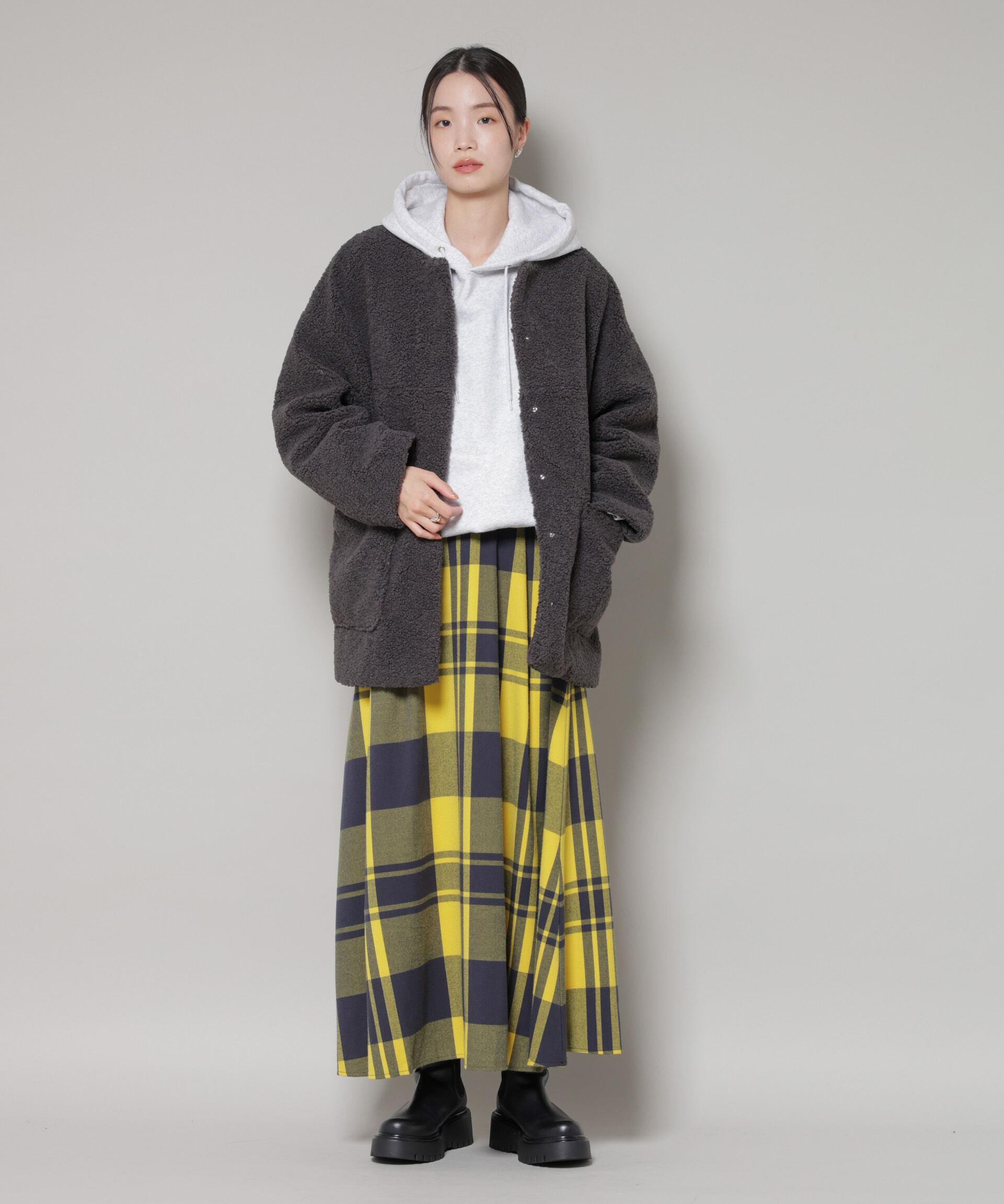 nano･universe「ソフトボアノーカラーミドルコート」|その他|