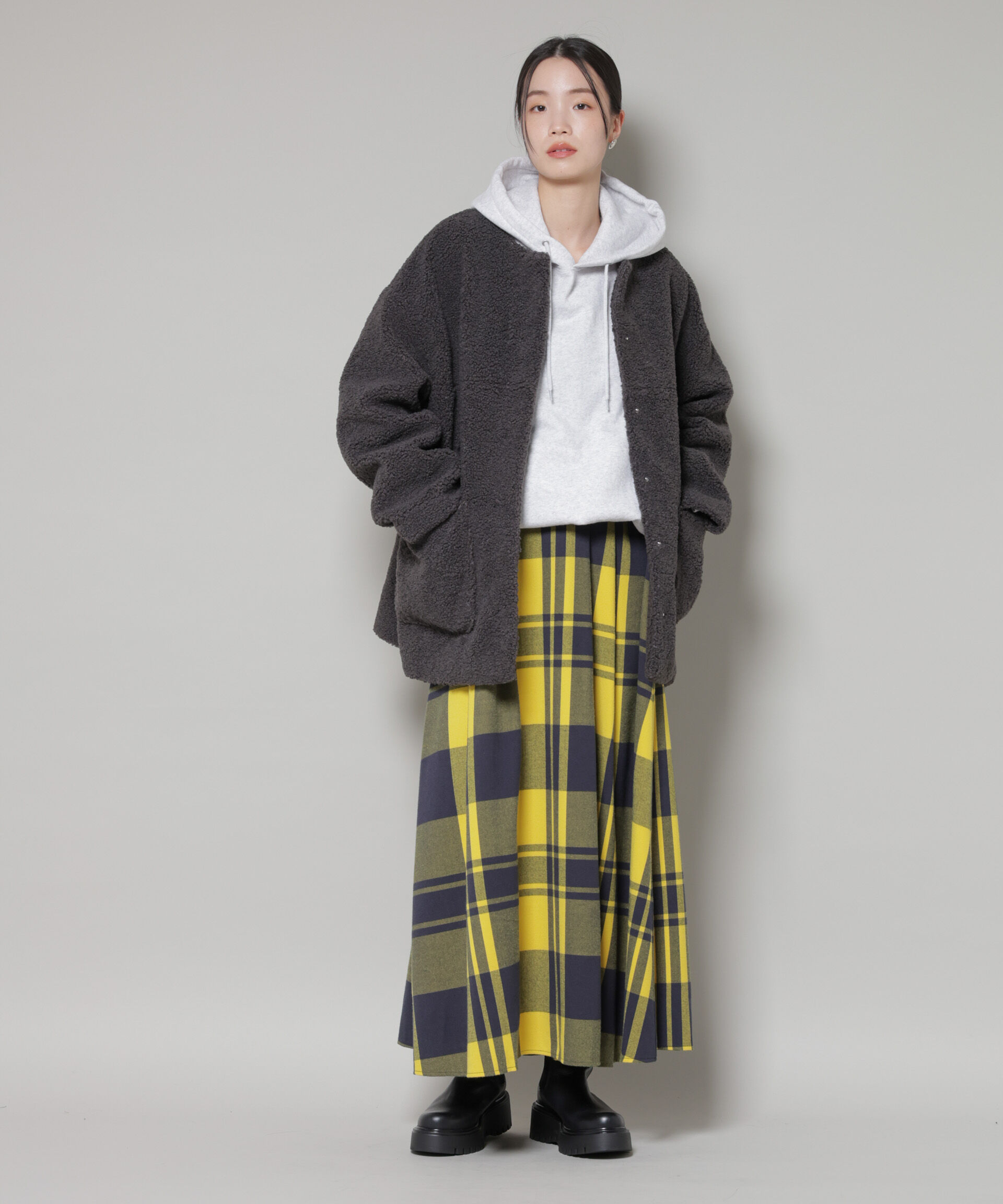 nano･universe「ソフトボアノーカラーミドルコート」|その他|