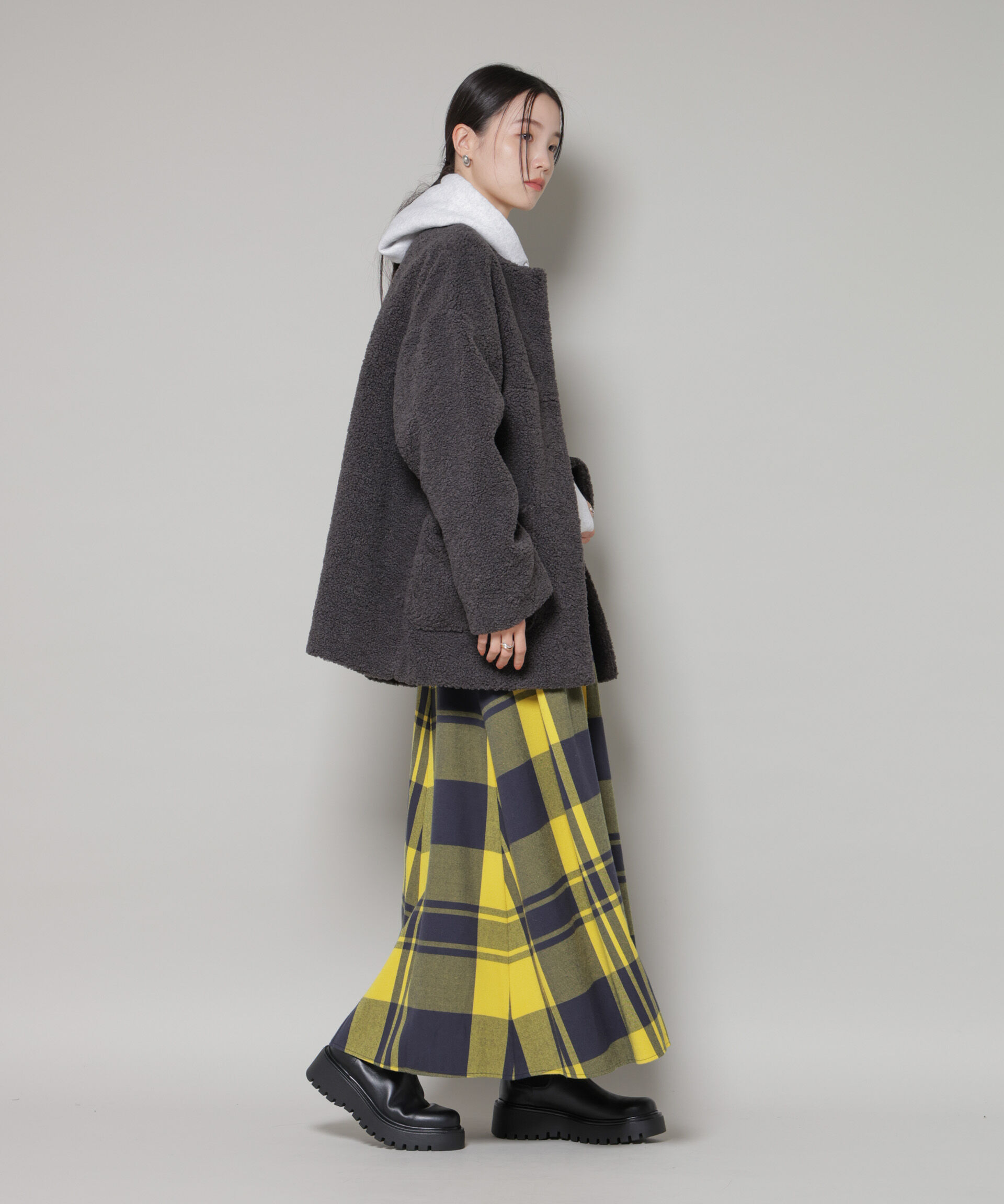 nano･universe「ソフトボアノーカラーミドルコート」|その他|