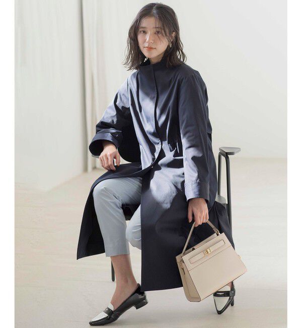 組曲「【WEB限定】コットンライクツイル スタンドネックコート」|その他|ネイビー系