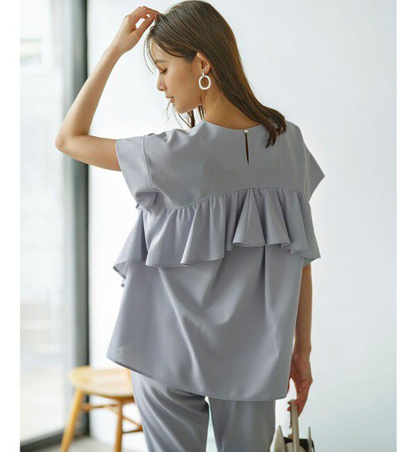 組曲「ライトアムンゼンジャージー フリルブラウス」|Tシャツ・カットソー|