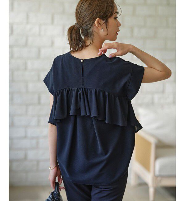 組曲「ライトアムンゼンジャージー フリルブラウス」|Tシャツ・カットソー|【WEB限定】ﾈ