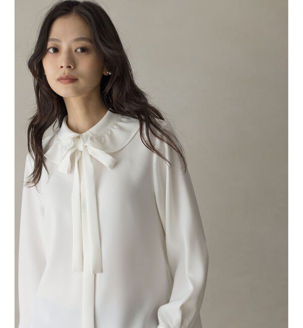 組曲「【WEB限定】ボウタイ付きフリルカラー ブラウス」|シャツ・ブラウス|