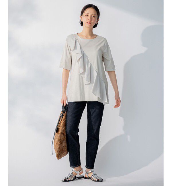 自由区「ナノシアースムース デザインカットソー」|Tシャツ・カットソー|